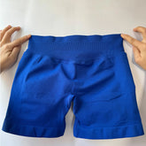 AURA SHARK Shorts 4.5" Women Fitness Sports Biker Shorts Low Ribbed Band Gym Workout Scrunch Butt Yoga Seamless Leggings Khamik Shop Online