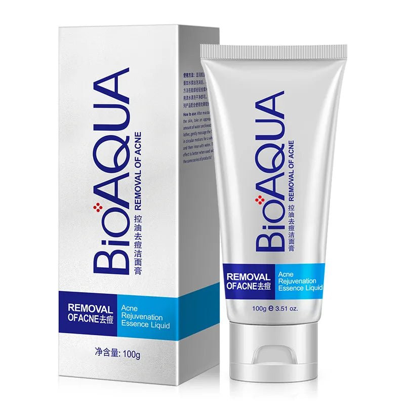 BIOAQUA Facial Cleanser anti Wrinkle Face Wash Foam Skincare Face Cleanser anti Acne Blackhead Remover Moisturizing Skin Care