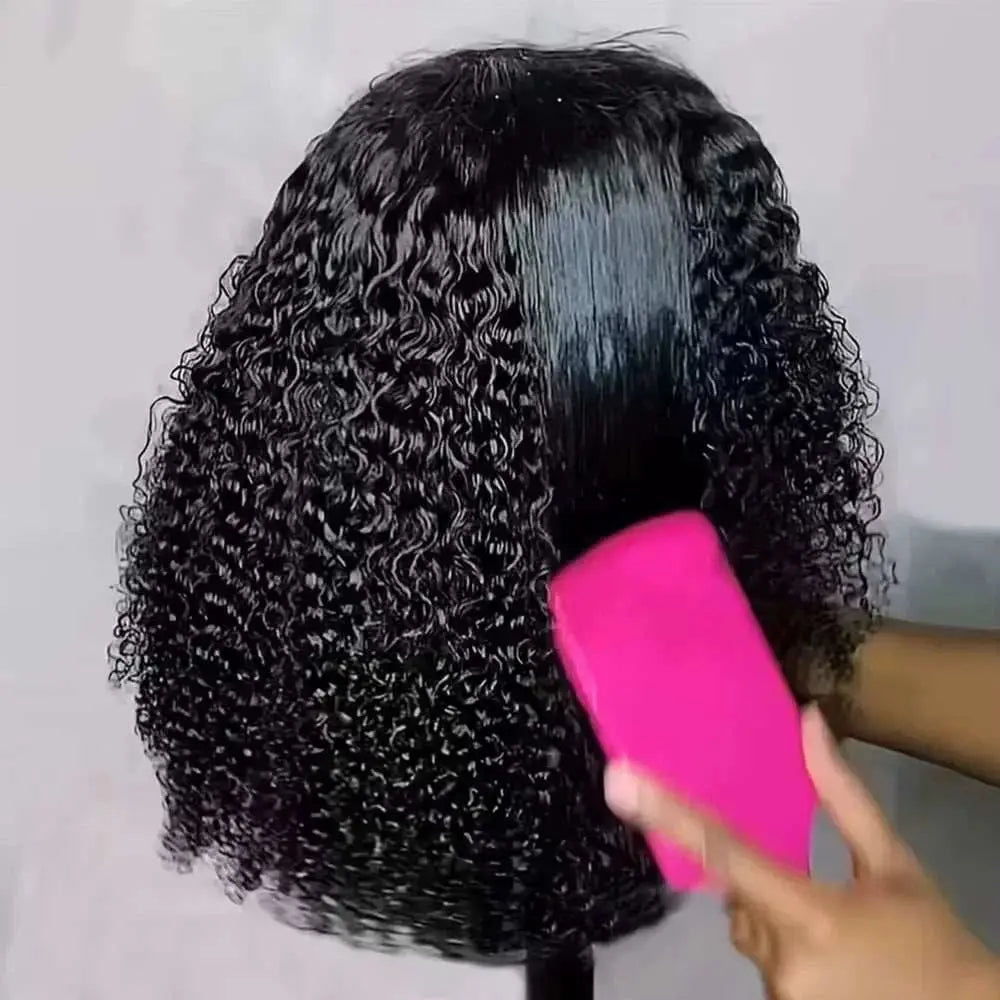 300 Density Curly 13x4 13x6 HD Lace Human Hair Wigs Pre Plucked Deep Wave Lace Frontal Wig 100% Human Hair Curly Wigs For Women Khamik Shop Online