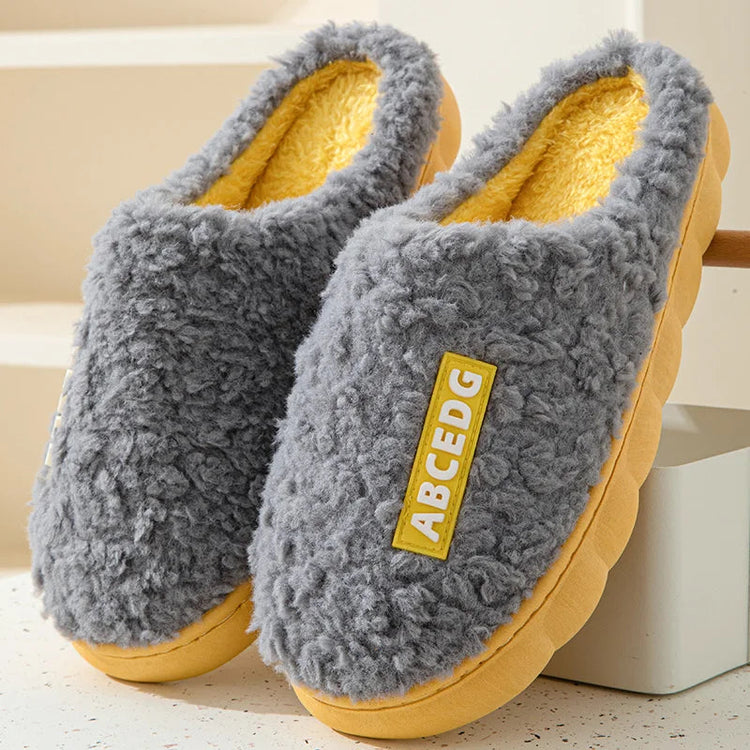 Trend Winter Couple Indoor Non-slip For Men Women Flip Flops Warm Slippers Home Slides Casual bedroom Soft Comfort Shoes Khamik Shop Online