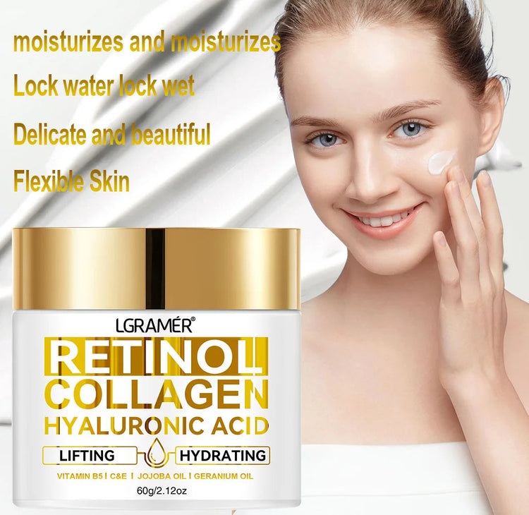Retinol Anti Aging Face Cream Moisturizing Wrinkle Remover Collagen Hyaluronic Acid Creams Skin Care Cosmetic 30&60ML Khamik Shop Online