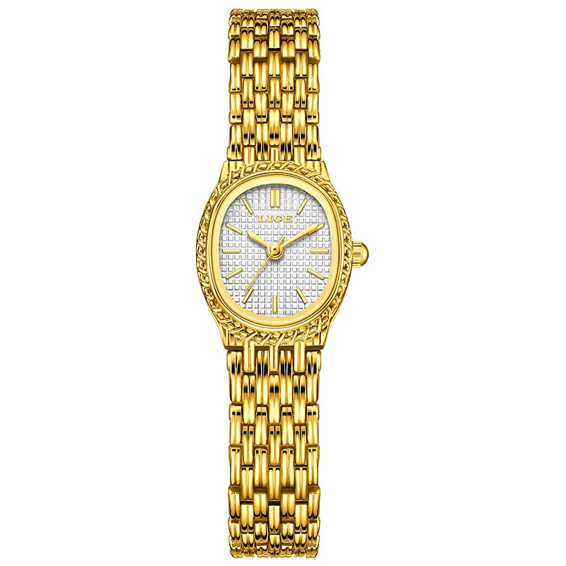 LIGE Fashion Luxury Quartz Woman Watch Elegant Classic Simple Dial Waterproof Stainless Ladies Watches for Women Reloj Mujer+Box Khamik Shop Online