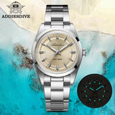 ADDIESDIVE Luxury Men Quartz Watch 36mm Super Luminous Bubble Mirror Glass Waterproof Watches For Man Stainless Steel Watch Male Khamik Shop Online