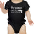 My Papa Fix Black Cute Baby Onesie Unique Fathers Teal Tiger