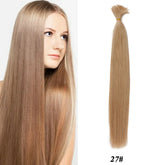 100% Real Human Hair Bulk Blonde no Weft Honey Hair Bulks Vietnamese Virgin Hair Straight Weaving Hair for Braiding Khamik Shop Online