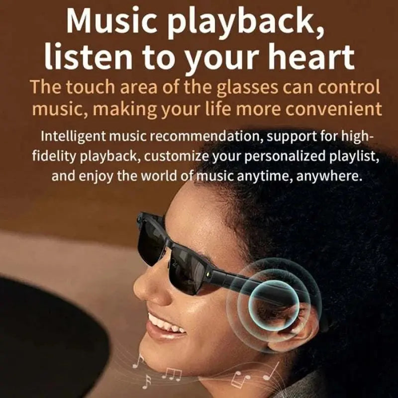 1 pair L802 AI smart sunglasses 8-megapixel HD camera anti-shake waterproof translation video recording calling photo-taking Khamik Shop Online