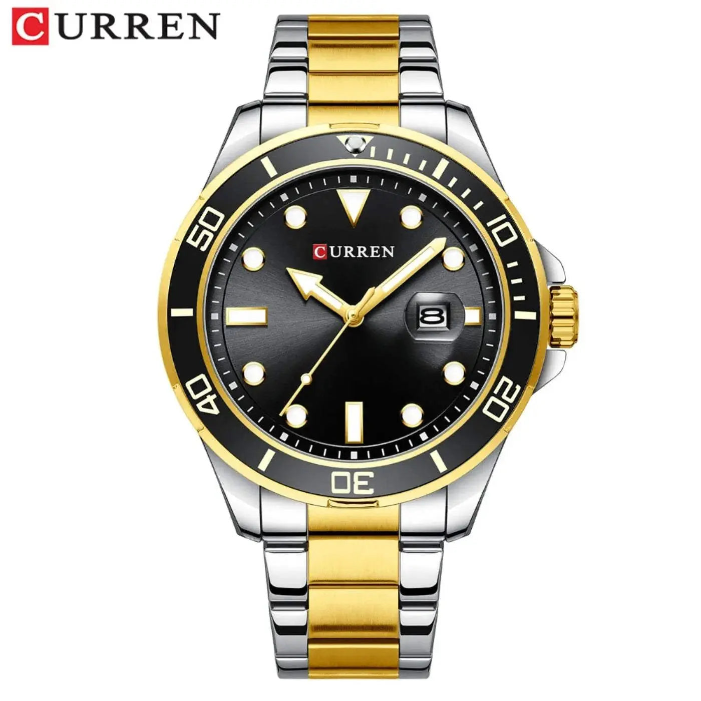 CURREN New Green Water Ghost Series Brand High-end Luxury Watches Automatic Watch Men All Steel Waterproof Quartz Watch Gifts Khamik Shop Online