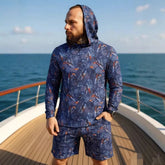 2026 New Camouflage Print Unisex Hooded Two Piece Set Long Sleeve Shirt Shorts Breathable Loose Summer Beach Streetwear Casual W Khamik Shop Online