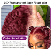 99J Burgundy Color Deep Wave Short Bob Human Hair Wigs 13x4 Lace Front Wig 10-16 Inch 100% Human Hair Curly Bob Wig 250% Density Khamik Shop Online