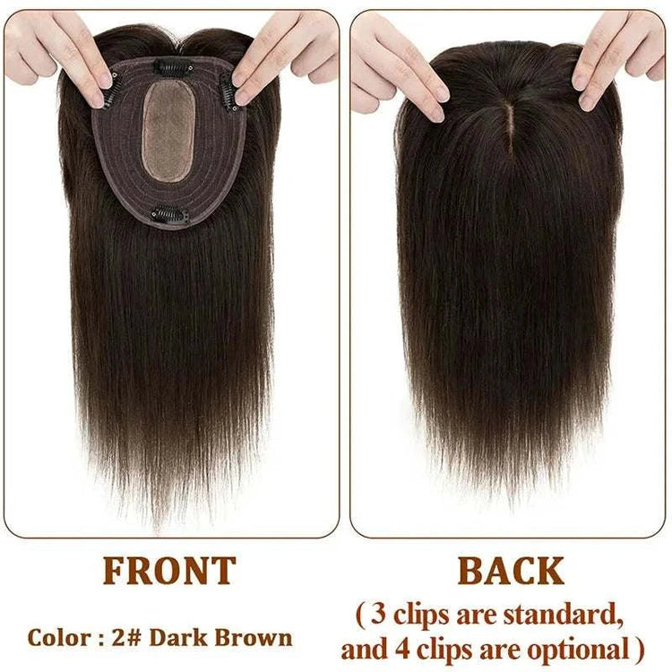 Silk Base Top Women Topper Clip In Real Human Hair Hairpiece Human Hair Extension Thin Breathable Blonde Toppers Hair Women Wig Khamik Shop Online