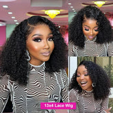Water Wave Lace Front Wig Deep Free Part Lace Closure Wigs Bob Lace Wigs Brazilian Wet and Wavy Human Hair Wigs for Black Women Pre plucked Can be Dyed 12 14 16Inch Khamik Shop Online