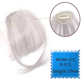 Synthetic Hair Clip In Bangs Brown Colored Invisible Front Fringes Clip in Hair Air Bangs Natural Black Fake Hair Bangs For Girl Khamik Shop Online