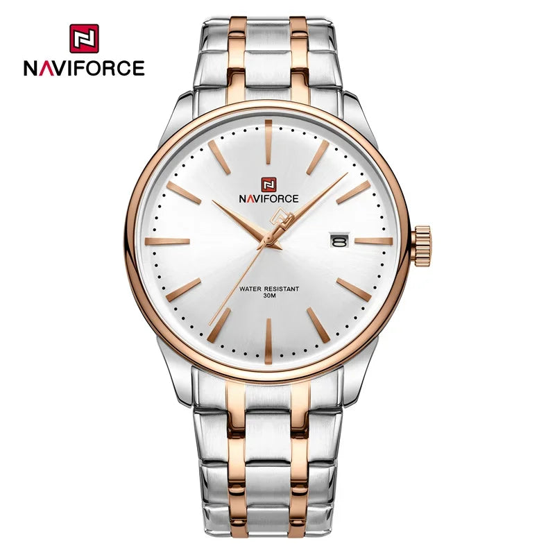 Luxury Men'S Calendar Watches Waterproof Fashion Business Stainless Steel Strap Quartz Wristwatches Relogio Masculino