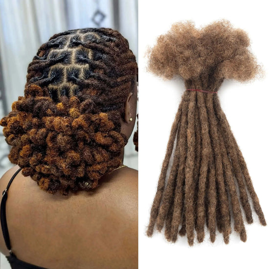 Extensions de dreadlocks humaines naturelles 100% faites main pour enfants, épaisseur 0,6 cm, 20 mèches par paquet