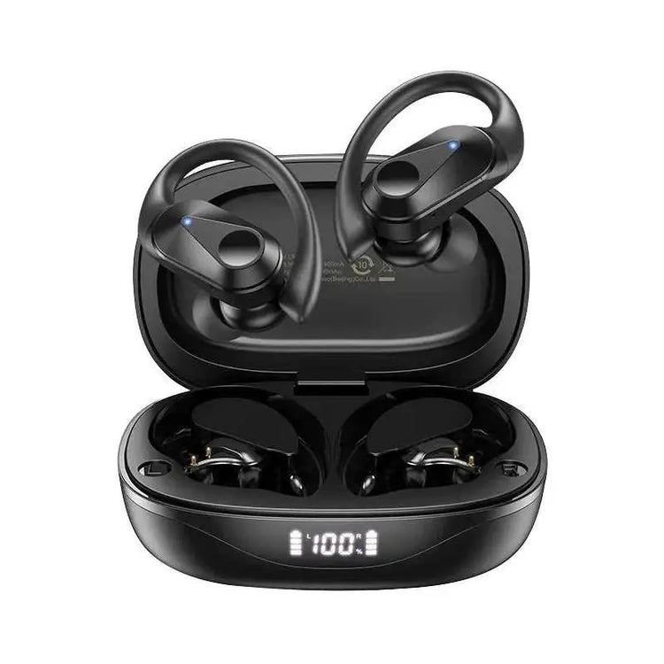 Choice AOC Sports Headset Wireless Bluetooth 6.0 Earphones Waterproof LED Battery Display Gaming Low Latency Headphones LP75 Khamik Shop Online