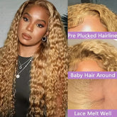 SoGreat 27 Honey Blonde Wig Human Hair 13x6 Curly Wigs Deep Wave Lace Front Wig 13x4 Water Wave Human Hair Wig Colored Brazilian Khamik Shop Online