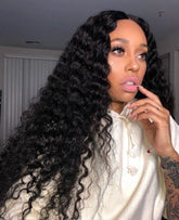 Beumax 4x4 Deep Wave 5x5 Lace Closure wig 6x6 Human Hair Wigs Cerise Alfie