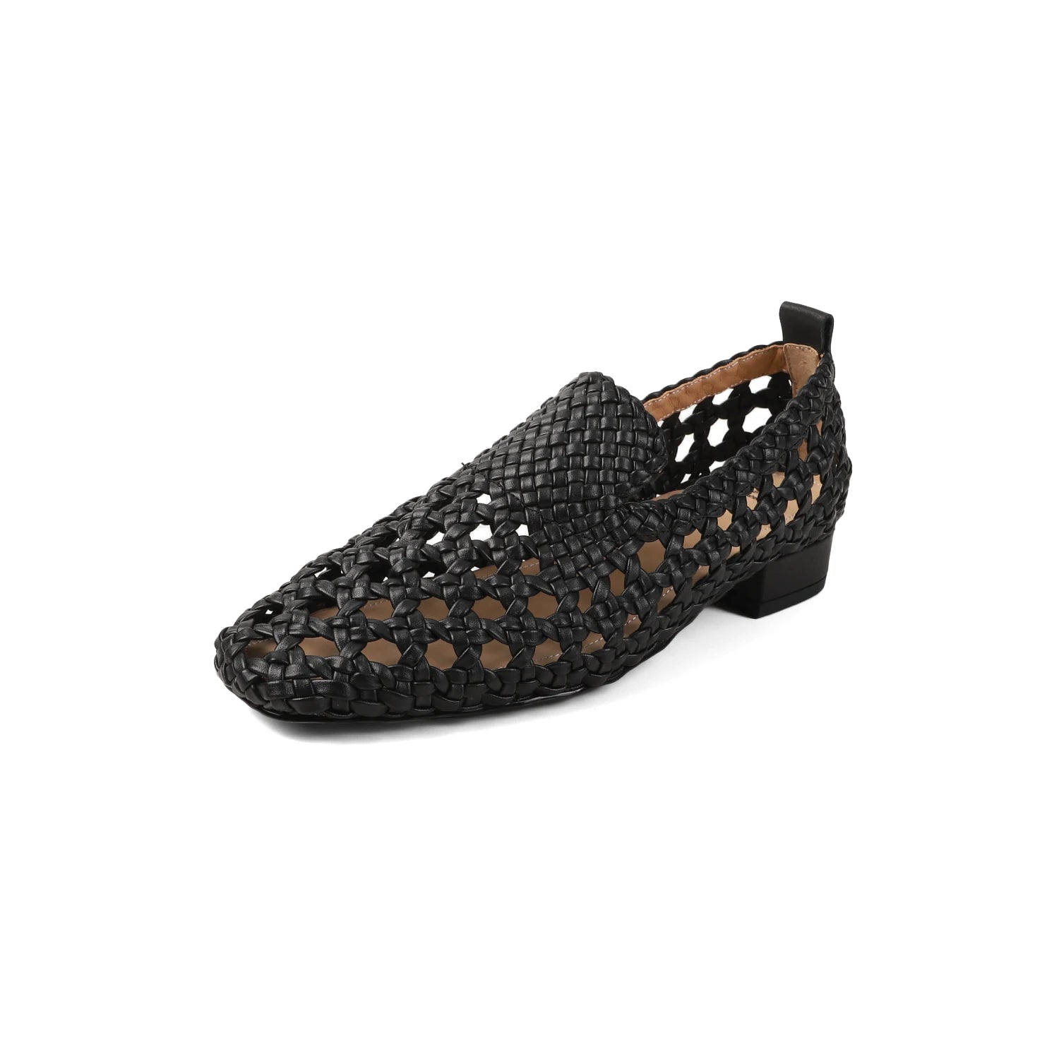 2026 Fashion Hot Sale Genuine Leather Braided Sandals Women Low Heel Breathable Summer Loafers Sandals Female Leisure Pumps Khamik Shop Online