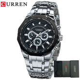 CURREN Men Luxury Brand Military Sport Mens Watches Full Steel Quartz Clock Men&