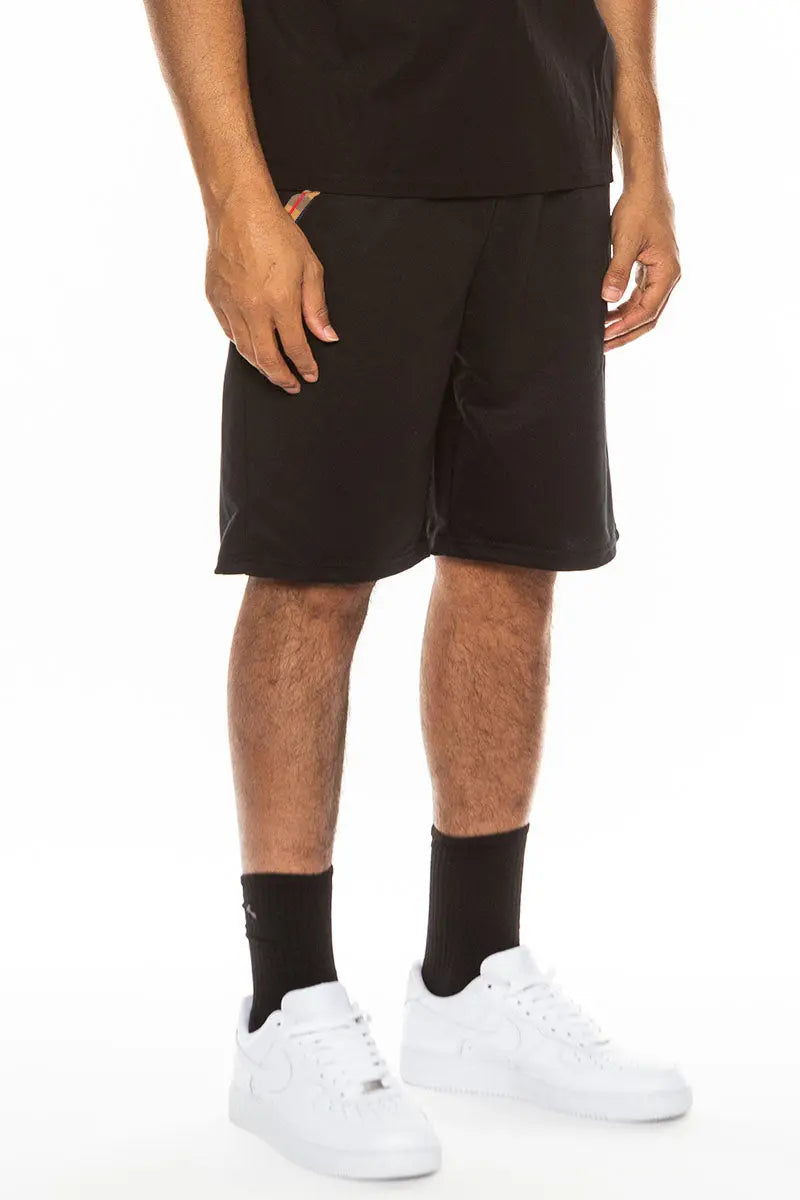 Checkered Detail Shorts EMS4102 Lime Milo