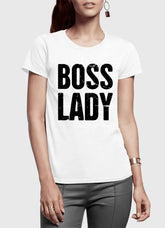 Boss Lady Half Sleeves Women T-shirt Scorpius