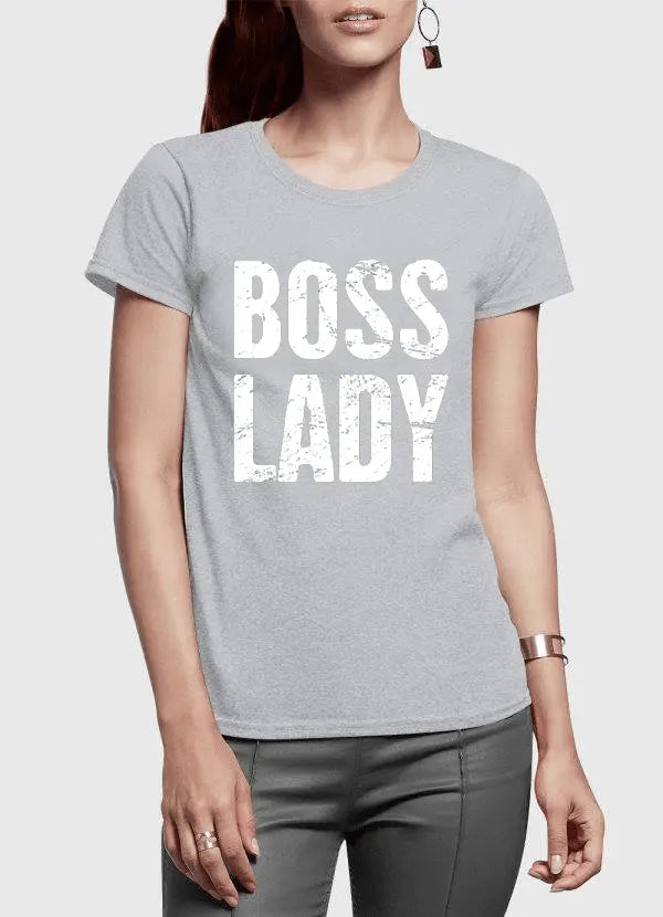 Boss Lady Half Sleeves Women T-shirt Scorpius