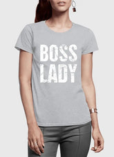 Boss Lady Half Sleeves Women T-shirt Scorpius