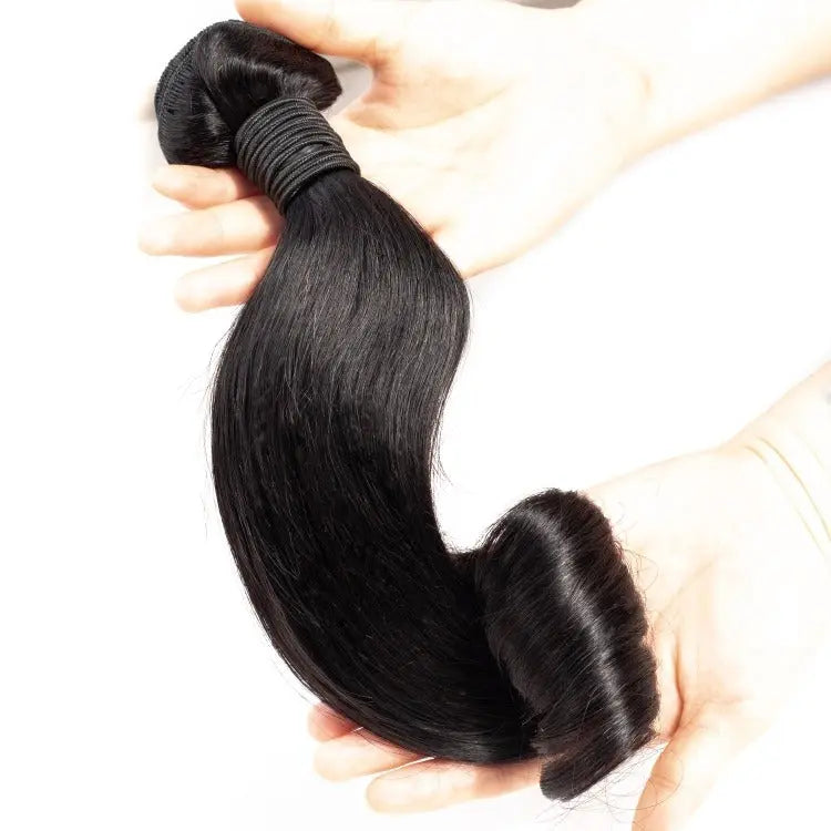 10A Grade Brazilian Egg Curl Fumi Human Hair Bundles With 4x4 Closure Cerise Alfie