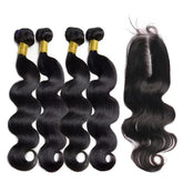 BeuMax 10A Grade 3/4 Body Wave Bundles with 2x6 Closure Brazilian Hair Cerise Alfie