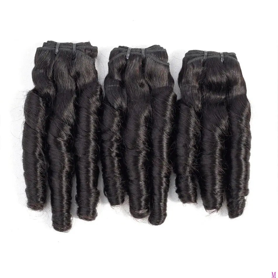 10A Grade 3/4 Spring Curl Fumi Human Hair bundles with 4x4 Closures & Cerise Alfie