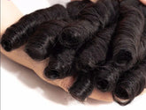 10A Grade 3/4 Spring Curl Fumi Human Hair bundles with 4x4 Closures & Cerise Alfie