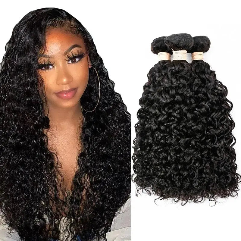 BeuMAX 10A Grade 3/4 Bundles Jerry Curl Peruvian Human Hair Extensions Cerise Alfie