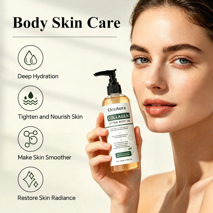 OceAura Collagen Body Oil Firming Lifting Whole Body Skin Deep Hydration Moisturizing Refreshing Rosemary Lift Body Oil Dry Skin Khamik Shop Online
