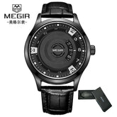 MEGIR Men Watches Luxury Leather Strap Sport Military Watch Male Clock Waterproof Casual Quartz Wristwatch Reloj Hombre 1067 Khamik Shop Online