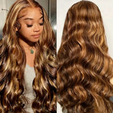 Highlight P4 27 Body Wave Wig 13x4 13x6 HD Transparent Lace 200 Density Pre Plucked Hairline Soft Smooth Texture Elegant Ombre Color For Daily Styling Khamik Shop Online
