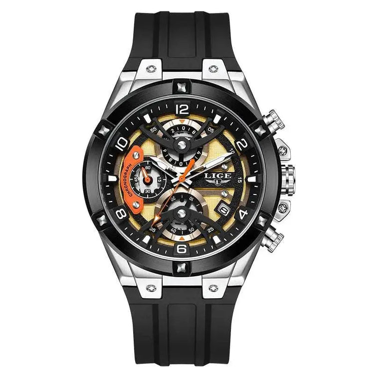 LIGE Simple Fashion Quartz Man Watch Silicone Outdoor Casual Sports Waterproof Luminous Calendar Random Gift Box Watches for Men Khamik Shop Online
