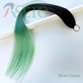 RESIO  Feather Hair Extensions Straight 100% Real Human Microring Hair Extensions Color Purple Blue Pink Gray 18-20inch Khamik Shop Online