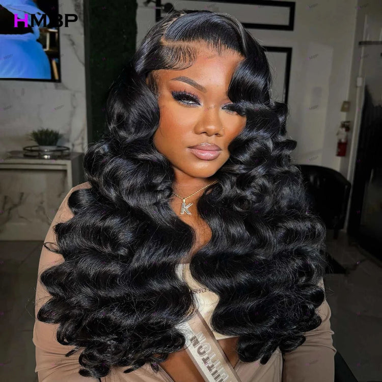 Glueless Wig Pre Plucked Hairline Loose Deep Wave 9x6/13x4 HD Lace Frontal Wig 400 Density Deep Water Wave Curly Human Hair Wig Khamik Shop Online