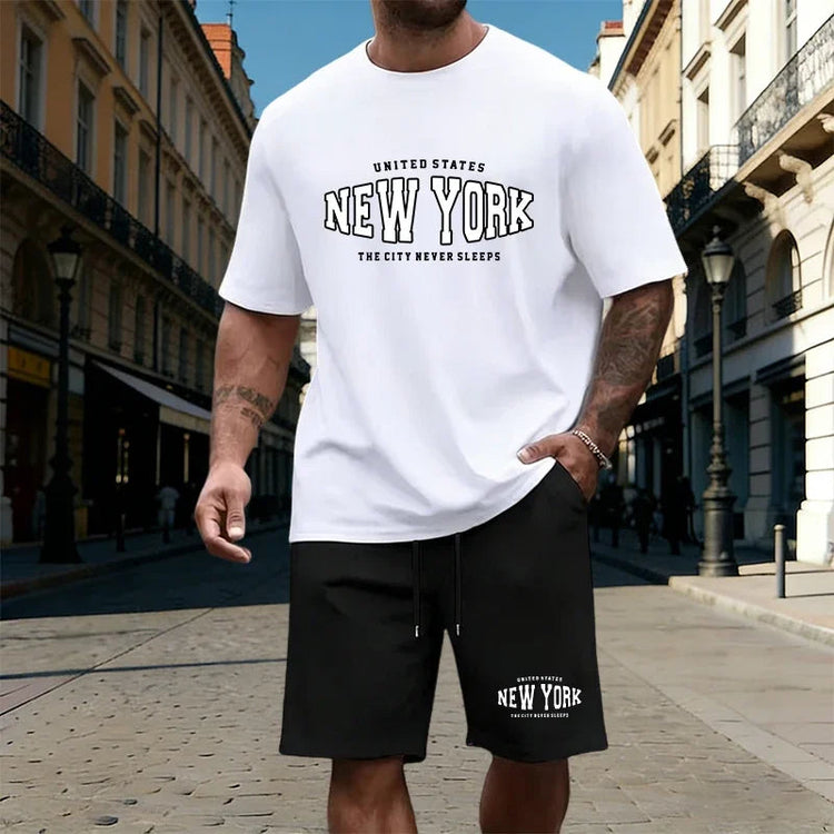 Mens T-Shirt Tracksuit Printing Casual Jogging Sportswear Outdoor Sports Adult Clothing Summer High Quality Short Sleeves Shorts Khamik Shop Online
