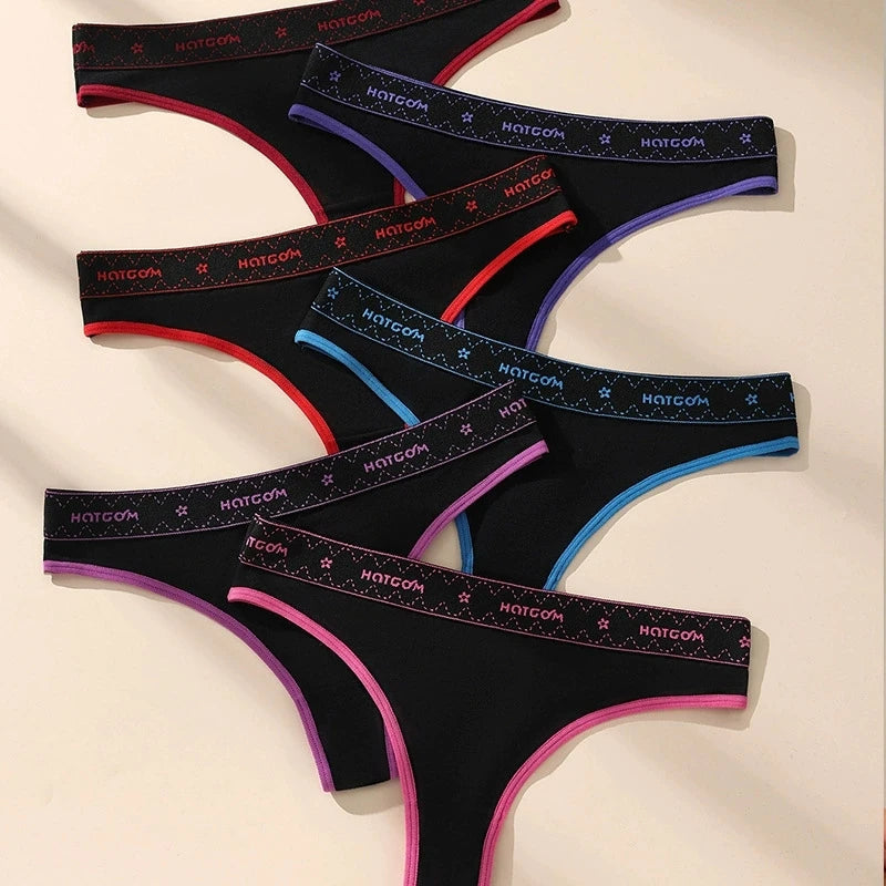 6Pcs/Set Women Thongs Low Waist Sexy Underwear Soft Panties Girls Briefs Cotton G-String Breathable Ladies Panty Female Lingerie Khamik Shop Online