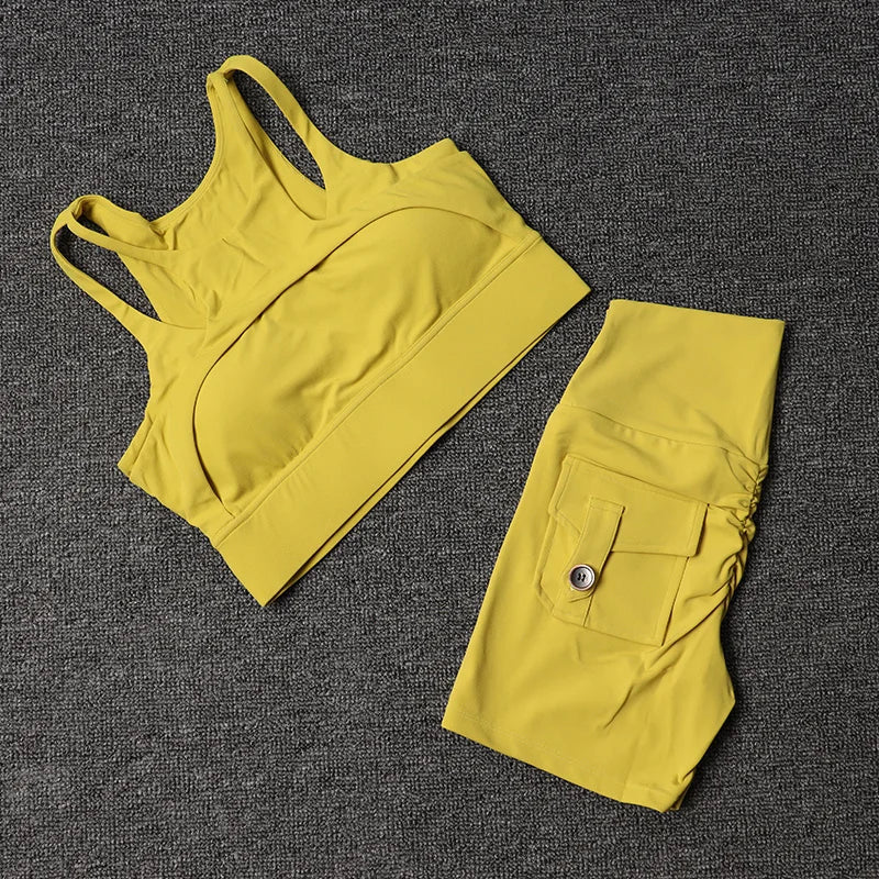 Fitness Shorts Yoga Sets Women&