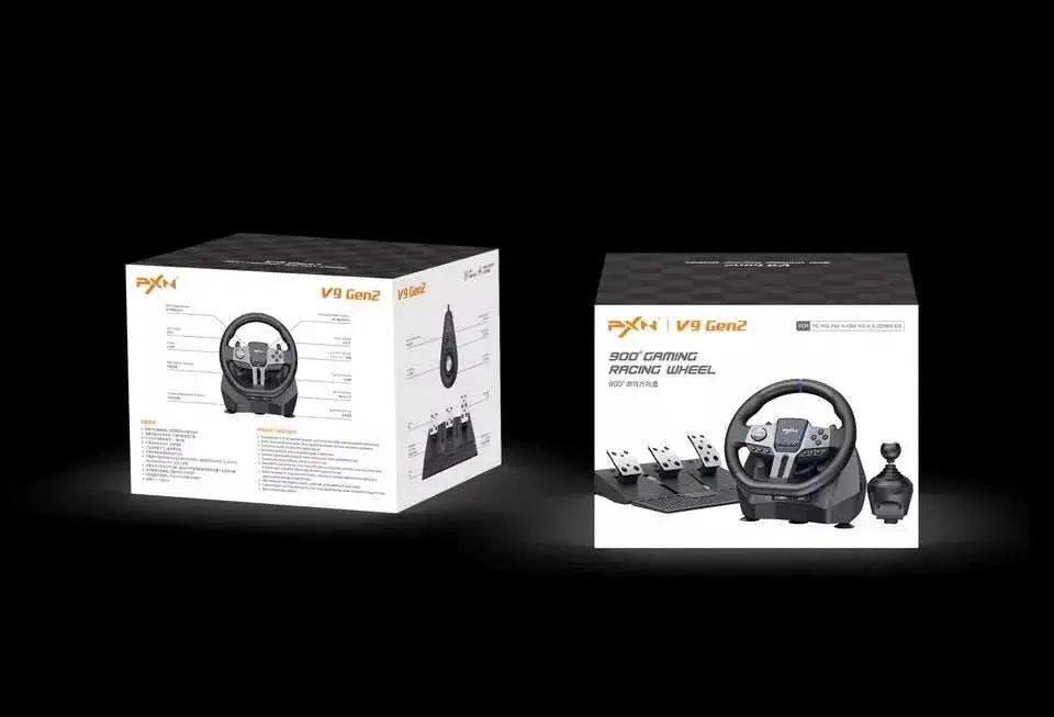 V9 Gen2 Gaming Steering Wheel 270°/900° Racing Wheel Volante for PS4/PS3/PC Windows 8,10,11/Switch/Xbox One/Xbox Series X/S Khamik Shop Online