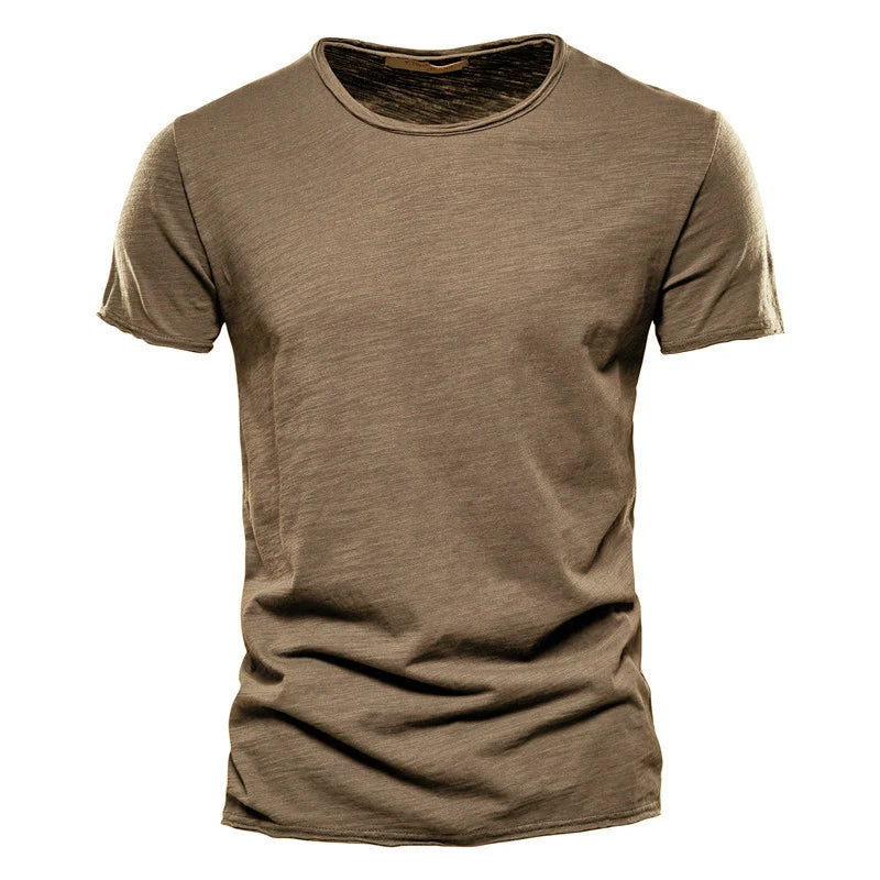 100% Cotton Men T-shirt Casual Soft Fitness Summer Thin T-shirts Men&