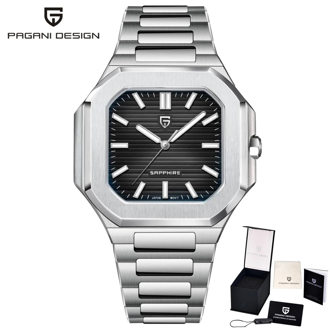 PAGANI DESIGN Fashion Square Business Quartz Men&