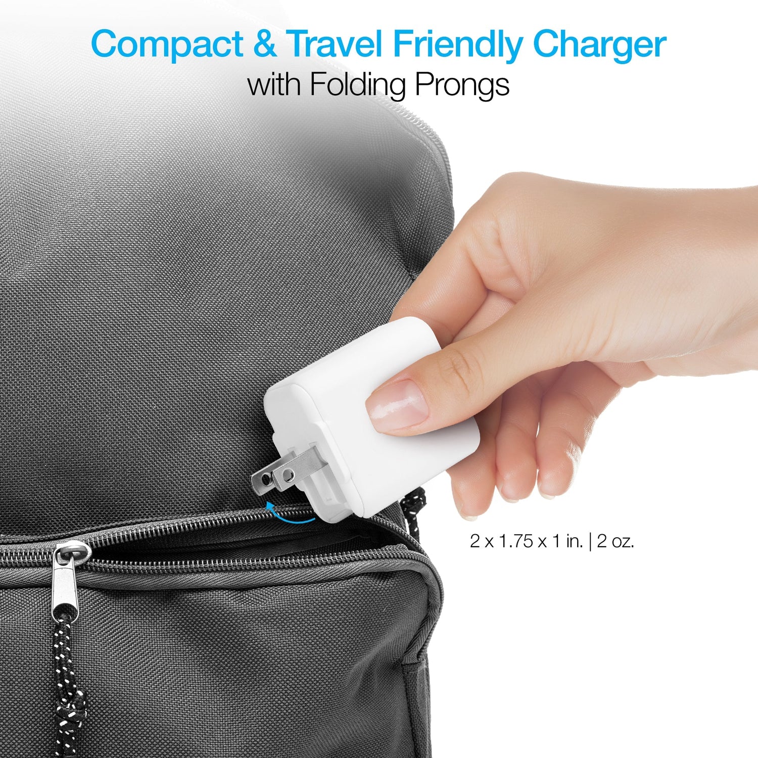 Naztech 20W PD Wall Charger + USB-C to Lightning 4ft Cable Sky Iapetus