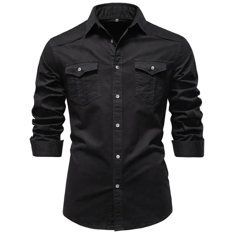 AIOPESON 2026 Business Cotton Pocket Shirt Long Sleeve Quality For Casual Slim Fit Solid Color Men Shirts Khamik Shop Online