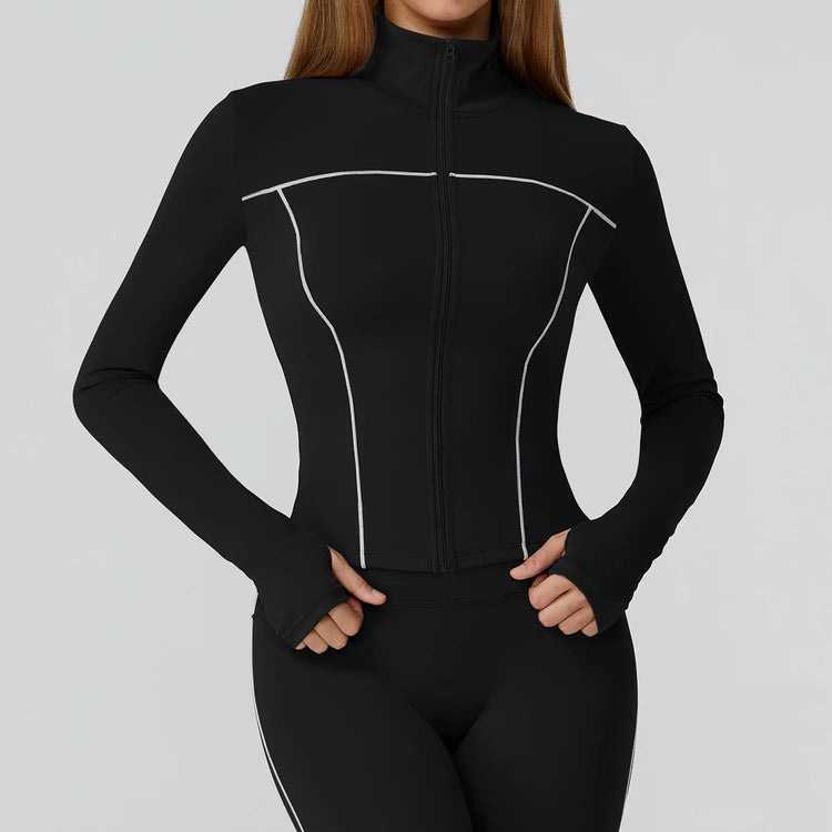 Yoga Clothes Women Sport Jacket Running Long Sleeve Shirt Sports Jackets Top Workout Coat Gym Training Clothing Workout Yoga Top Khamik Shop Online