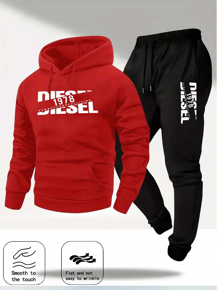 2026 popular autumn and winter new hooded sportswear sportswear fashion hooded sportswear casual sportswear and pants two in one Khamik Shop Online