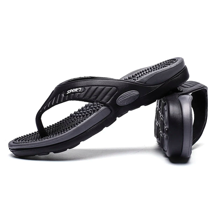 Massage Flip Flops for Men Summer Breathable Beach Shoes Sandals Men Luxury Flip Flops Breathable Plus Big Size Men Slippers 46 Khamik Shop Online