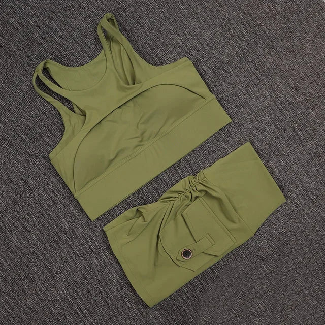 Fitness Shorts Yoga Sets Women&